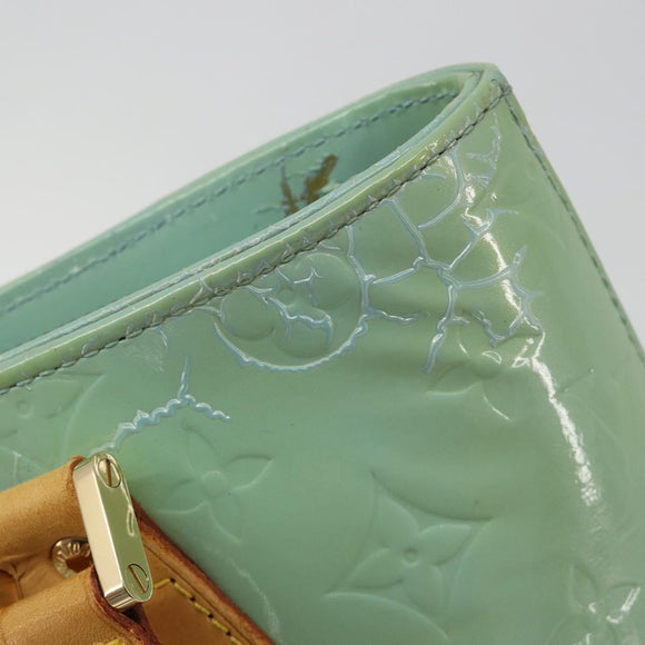 LOUIS VUITTON Monogram Vernis Houston Hand Bag Baby Blue M91005 LV Auth 184172