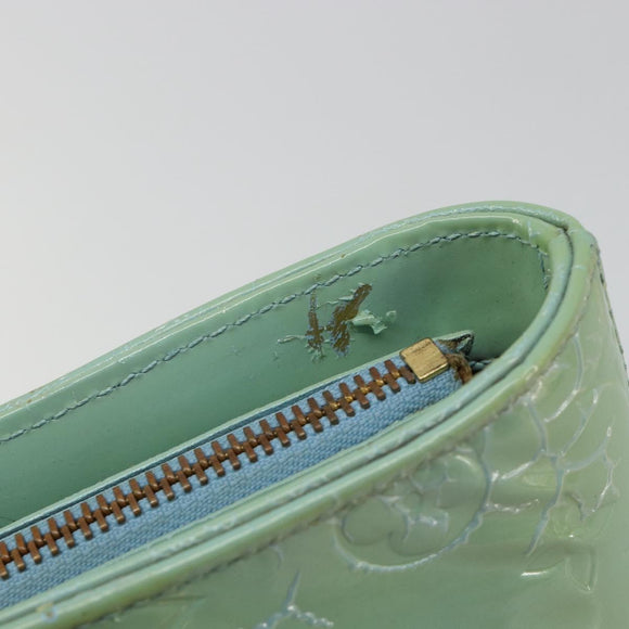 LOUIS VUITTON Monogram Vernis Houston Hand Bag Baby Blue M91005 LV Auth 184172