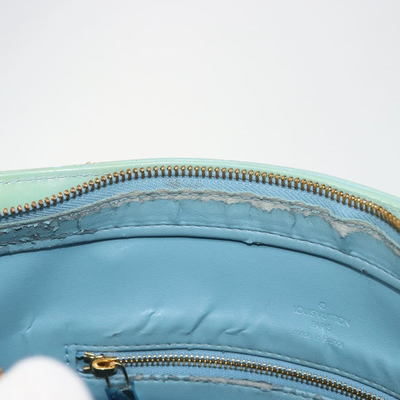 LOUIS VUITTON Monogram Vernis Houston Hand Bag Baby Blue M91005 LV Auth 184172