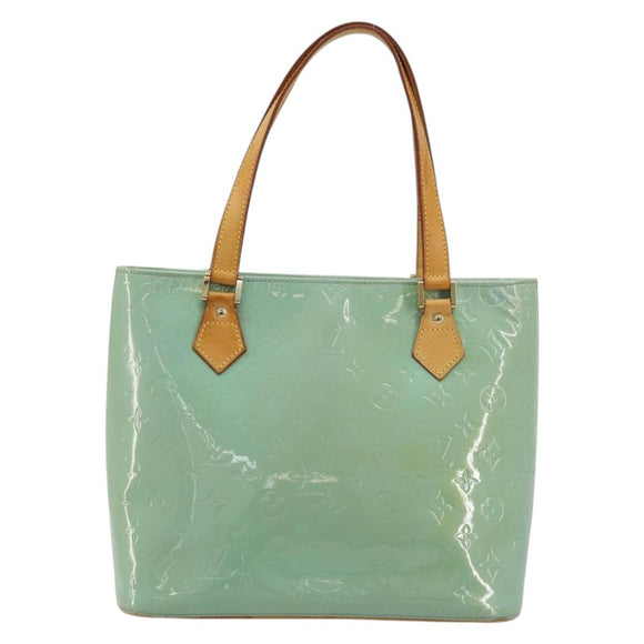 LOUIS VUITTON Monogram Vernis Houston Hand Bag Baby Blue M91005 LV Auth 184172