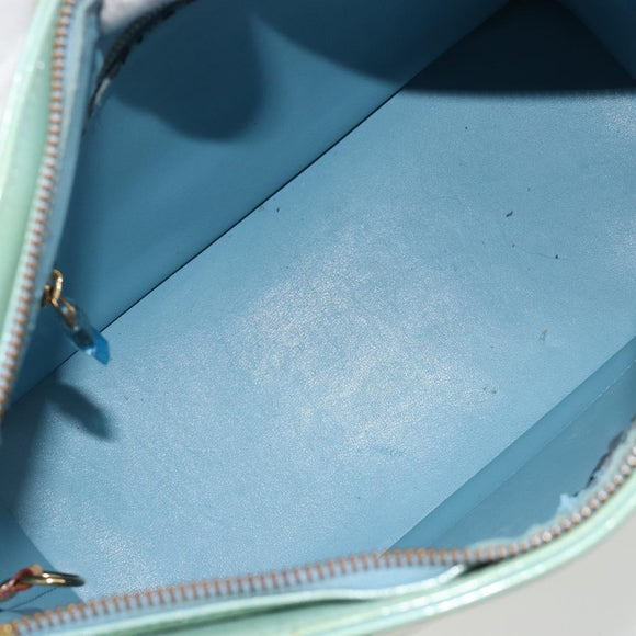 LOUIS VUITTON Monogram Vernis Houston Hand Bag Baby Blue M91005 LV Auth 184172