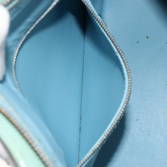 LOUIS VUITTON Monogram Vernis Houston Hand Bag Baby Blue M91005 LV Auth 184172