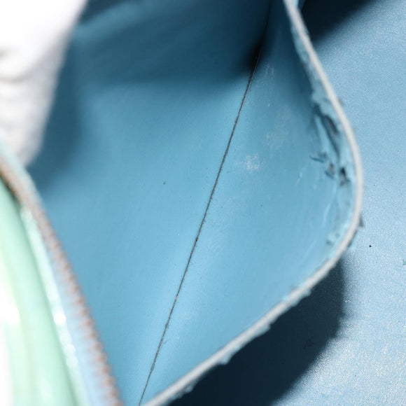 LOUIS VUITTON Monogram Vernis Houston Hand Bag Baby Blue M91005 LV Auth 184172
