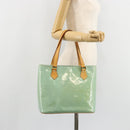 LOUIS VUITTON Monogram Vernis Houston Hand Bag Baby Blue M91005 LV Auth 184172-28