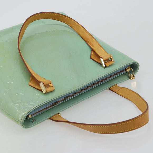 LOUIS VUITTON Monogram Vernis Houston Hand Bag Baby Blue M91005 LV Auth 184172