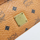 MCM Vicetos Logogram Hand Bag PVC Leather 2way Brown Gold Auth 184176A-22
