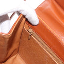 MCM Vicetos Logogram Hand Bag PVC Leather 2way Brown Gold Auth 184176A-24