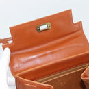 MCM Vicetos Logogram Hand Bag PVC Leather 2way Brown Gold Auth 184176A-25
