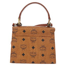 MCM Vicetos Logogram Hand Bag PVC Leather 2way Brown Gold Auth 184176A-2