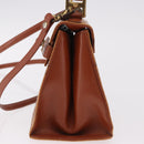 MCM Vicetos Logogram Hand Bag PVC Leather 2way Brown Gold Auth 184176A-3