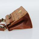MCM Vicetos Logogram Hand Bag PVC Leather 2way Brown Gold Auth 184176A-3