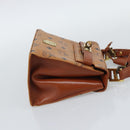 MCM Vicetos Logogram Hand Bag PVC Leather 2way Brown Gold Auth 184176A-4