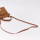 MCM Vicetos Logogram Hand Bag PVC Leather 2way Brown Gold Auth 184176A-8