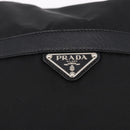 PRADA Shoulder Bag Nylon Black Silver Auth 184177A-17