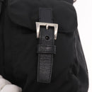 PRADA Shoulder Bag Nylon Black Silver Auth 184177A-18