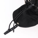 PRADA Shoulder Bag Nylon Black Silver Auth 184177A-21