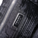 PRADA Shoulder Bag Nylon Black Silver Auth 184177A-22