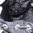 PRADA Shoulder Bag Nylon Black Silver Auth 184177A-24