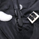 PRADA Shoulder Bag Nylon Black Silver Auth 184177A-10