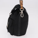 PRADA Shoulder Bag Nylon Black Silver Auth 184177A-3
