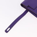 HERMES Kelly Long Wallet Epsom Purple Silver Auth 184179SM-8