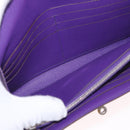 HERMES Kelly Long Wallet Epsom Purple Silver Auth 184179SM-22