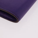 HERMES Kelly Long Wallet Epsom Purple Silver Auth 184179SM-7