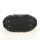Miu Miu Hand Bag Leather 2way Black Gold Auth 184180V-5