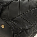Miu Miu Hand Bag Leather 2way Black Gold Auth 184180V-18