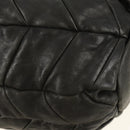 Miu Miu Hand Bag Leather 2way Black Gold Auth 184180V-19
