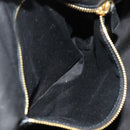 Miu Miu Hand Bag Leather 2way Black Gold Auth 184180V-28