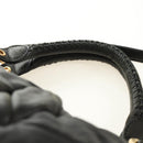Miu Miu Hand Bag Leather 2way Black Gold Auth 184180V-14