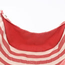 HERMES Cannes Hand Bag Canvas Red Silver Auth 184181A-19