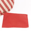 HERMES Cannes Hand Bag Canvas Red Silver Auth 184181A-20