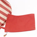 HERMES Cannes Hand Bag Canvas Red Silver Auth 184181A-21