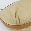 PRADA Shoulder Bag Nylon Beige Silver Auth 184182A-11