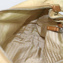 PRADA Shoulder Bag Nylon Beige Silver Auth 184182A-19