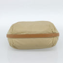 PRADA Shoulder Bag Nylon Beige Silver Auth 184182A-9