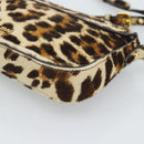 Miu Miu Shoulder Bag Harako leather Beige Gold Auth 184187A-15