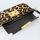 Miu Miu Shoulder Bag Harako leather Beige Gold Auth 184187A-10
