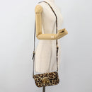 Miu Miu Shoulder Bag Harako leather Beige Gold Auth 184187A-22