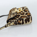 Miu Miu Shoulder Bag Harako leather Beige Gold Auth 184187A-3