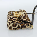 Miu Miu Shoulder Bag Harako leather Beige Gold Auth 184187A-4