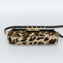 Miu Miu Shoulder Bag Harako leather Beige Gold Auth 184187A-5