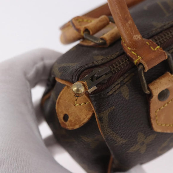LOUIS VUITTON Monogram Mini Speedy Hand Bag M41534 LV Auth 184188