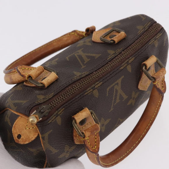 LOUIS VUITTON Monogram Mini Speedy Hand Bag M41534 LV Auth 184188