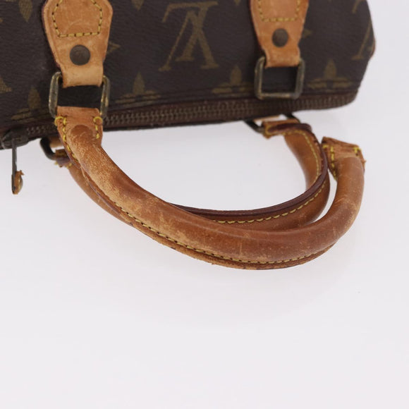LOUIS VUITTON Monogram Mini Speedy Hand Bag M41534 LV Auth 184188