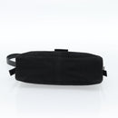 FENDI Mamma Baguette Shoulder Bag Suede Black Silver Auth 184192M-5