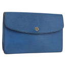 LOUIS VUITTON Epi Montaigne 27 Clutch Bag Blue M52655 LV Auth 184193-1