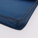 LOUIS VUITTON Epi Montaigne 27 Clutch Bag Blue M52655 LV Auth 184193-14